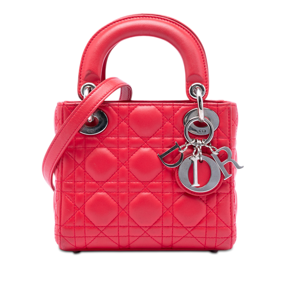 Pre-Loved Dior Mini Lambskin Cannage Lady Dior - Picture 1 of 7